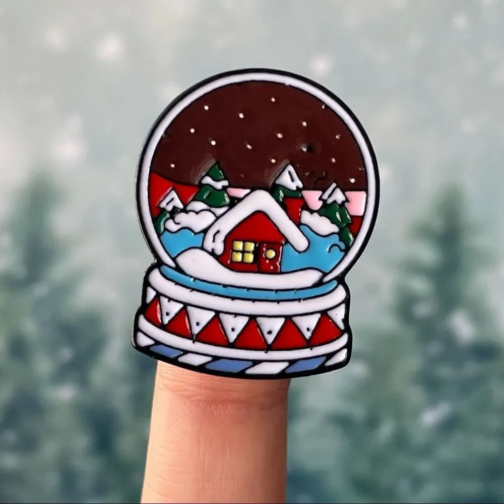 Christmas Snow Globe Enamel Pin/ Brooch Lapel